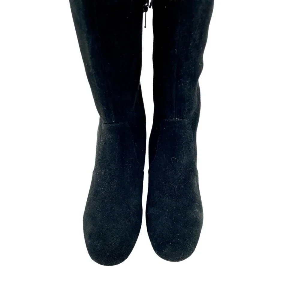 Vince Camuto Cherline Black Suede Leather Over the Knee Boots SZ 6 New